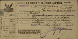 Letras de cambio de la Unión y el Fénix Español.