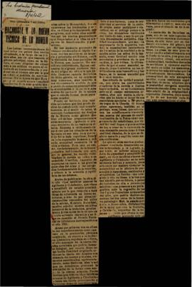 Bacarisse y la nueva técnica de la Novela. Dotor, Ángel . La Crónica Meridional, Vida Literaria y Artística . Almería;